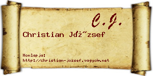 Christian József névjegykártya